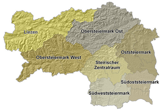 Regionslandkarte © Land Steiermark Regionslandkarte © Land Steiermark