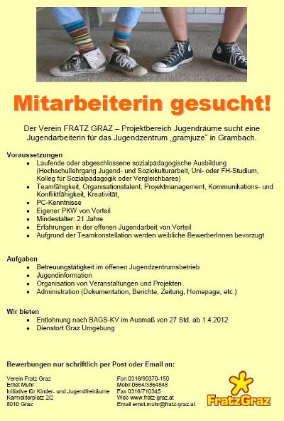Stellenausschreibung (klick Bild für pdf)