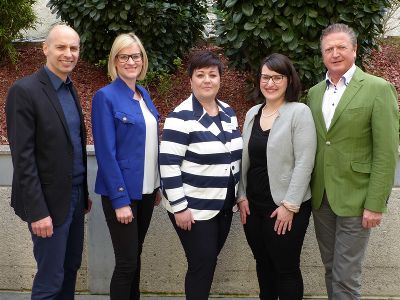 Regionalmanager Jochen Werderitsch, Jugendmanagerin Valerie Böckel (beide RM Obersteiermark Ost), Regionalmanagerin Silke Sickinger (RM Oberösterreich), BBO-Koordinatorin Lisa Neumann (RM Obersteiermark Ost) und Karl Becker (Verein RM Österreich). 