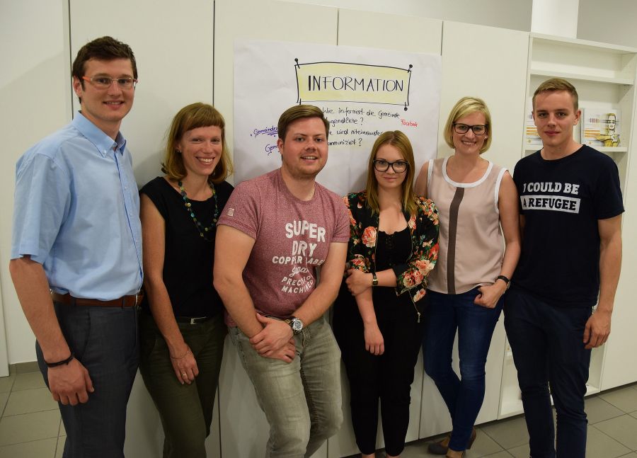 Stefan Stromberger (Eisenerz), Katrin Uray-Preininger (Beteiligung.st), Richard Essl (St. Peter-Freienstein), Nicole Dworschak (Leoben), Valerie Böckel (Regionalmanagement) und Peter Drechsler (Leoben)