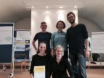 Hinten v.l.: Georg Feiner (BJV), Moderatorenteam Anna Wohlesser und  Florian Sturm; vorne v.l.: Katharina Kortschak und Valerie Böckel