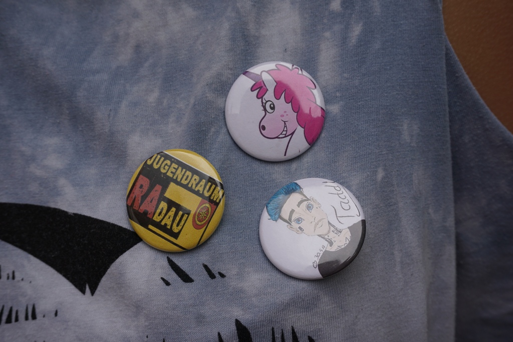 selbstgestaltete Buttons