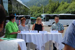 LAbg. Helga Ahrer, Bgm. Regina Schrittwieser, Valerie Böckel und Christoph Bammer bei der Pressekonferenz