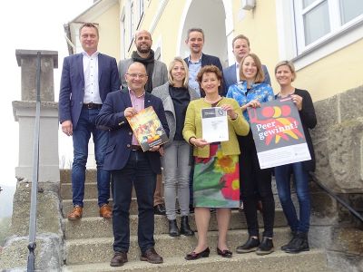 Gruppenfoto Jugendpressekonferenz