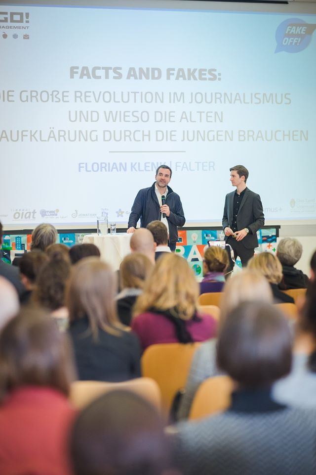 "Falter"-Journalist Florian Klenk beim FAKE-OFF! Event