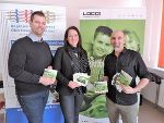 Jugendmanagerin Martina Haßler (Mitte) mit Johannes Heher und Gregor Fasching von LOGOjugendmanagement